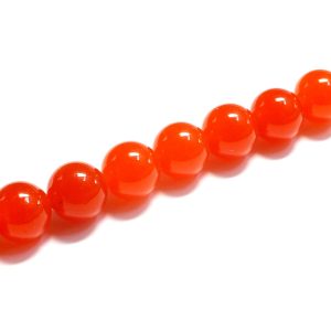 Strand 10mm Dyed Orange Malay Jade
