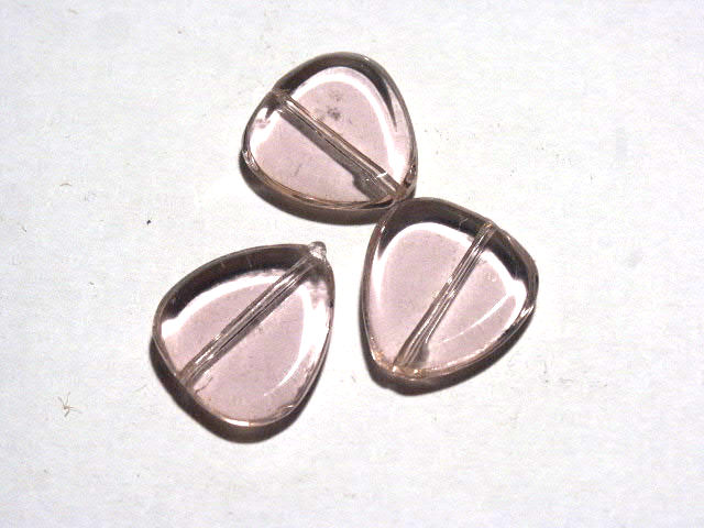 Pink Flat Pebble 18x16mm
