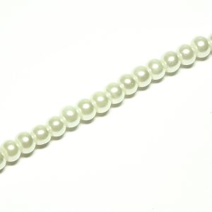 Strand of Approx 250 Glass Pearls 3mm White