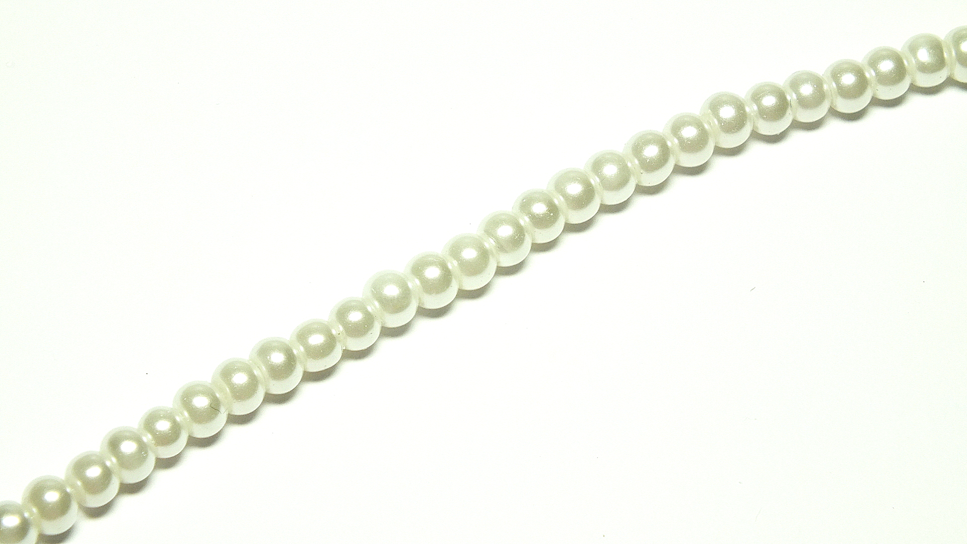 Strand of Approx 250 Glass Pearls 3mm White