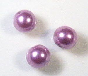 8mm Lilac Round Glass Pearl
