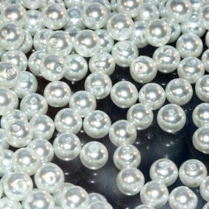 8mm White Glass Pearl