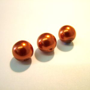 10mm Light Brown Glass Pearl
