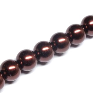 10mm Brown Glass Pearl