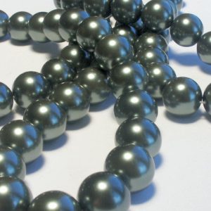 14mm Dark Green Glass Pearl