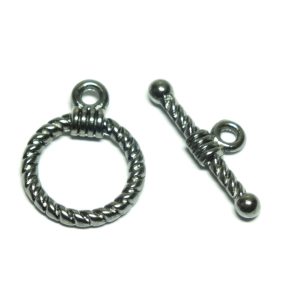 10 x Gunmetal Coloured Toggle Clasps Bar 20mm Toggle 15mm
