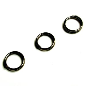 25 x Gun Metal Coloured Split Rings 6mm