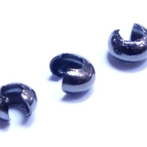 10 x Gun Metal Coloured Crimp Covers 3x2mm