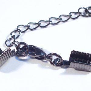 Cord Ends with Lobster Clasp and Extender Chain
