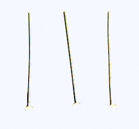 28x1mm Gold Headpins sold in packets of 50