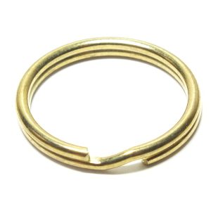 25 x Gold Metal Key Rings 23mm Diameter