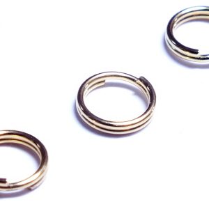 25 x 6mm Gold Split Rings