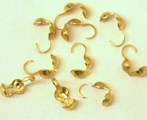 10 X Gold Coloured Calottes