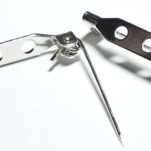 10 x Silver Metal Brooch Backs 25x5mm