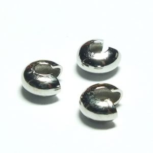 10 x 3x2mm Silver Crimp Covers
