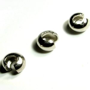 10 x Platinum Coloured Crimp Covers 5mm