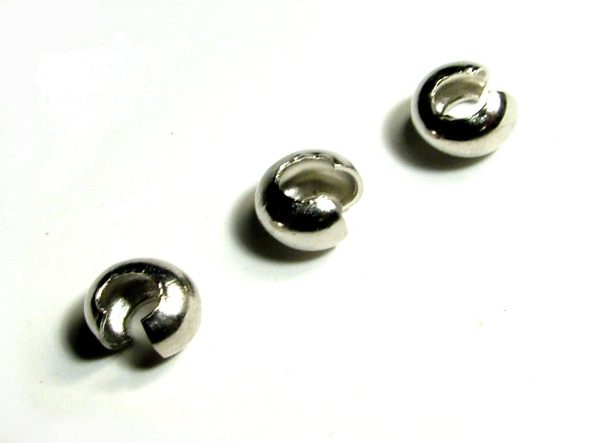 10 x Platinum Coloured Crimp Covers 5mm