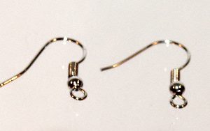 5 x Pairs Silver Coloured Earring Hooks 18x14mm