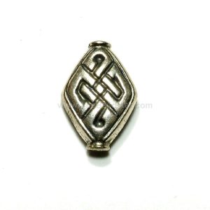 2 X Sterling Silver Beads 12x8x4