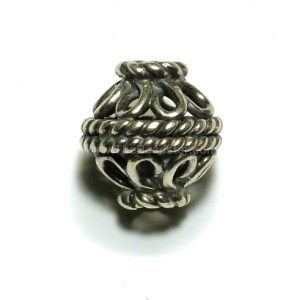 2 X Sterling Silver Beads 9x8mm