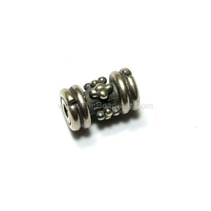 2 X Sterling Silver Beads 7x4mm