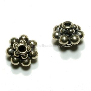 2 X Sterling Silver Beads 5.5x7.5mm