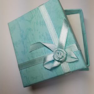 Coloured Gift Box, 80 x 67mm, Light Blue/Light Cyan