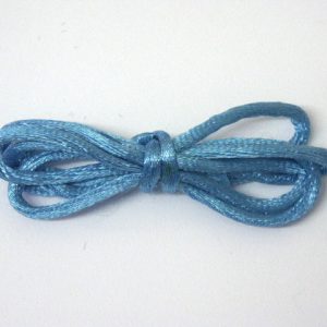 Light Blue 2mm  Rat Tail (Nylon) Cord, Sold per Metre
