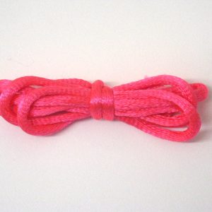 Shocking Pink 2mm  Rat Tail (Nylon) Cord, Sold per Metre
