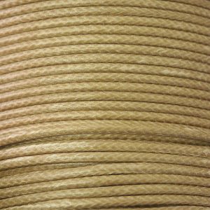 2mm Light Brown Cotton Wax Cord, Sold per Metre