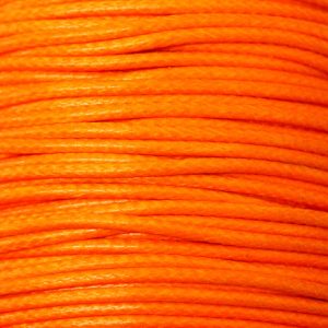 2mm Orange Cotton Wax Cord, Sold per Metre