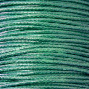 2mm Green Cotton Wax Cord, Sold per Metre