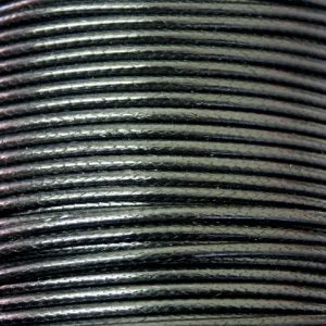 2mm Black Cotton Wax Cord, Sold per Metre
