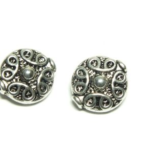 Tibetan Style Silver Bead 11x5mm
