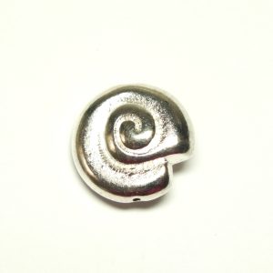 Tibetan Style Silver Metal Helix Bead 14x7 mm