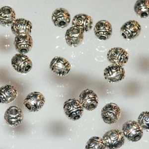 Tibetan Style Silver Metal Bead