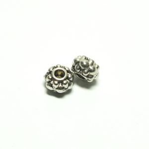 Tibetan Style Silver Metal Knobble 6x4mm