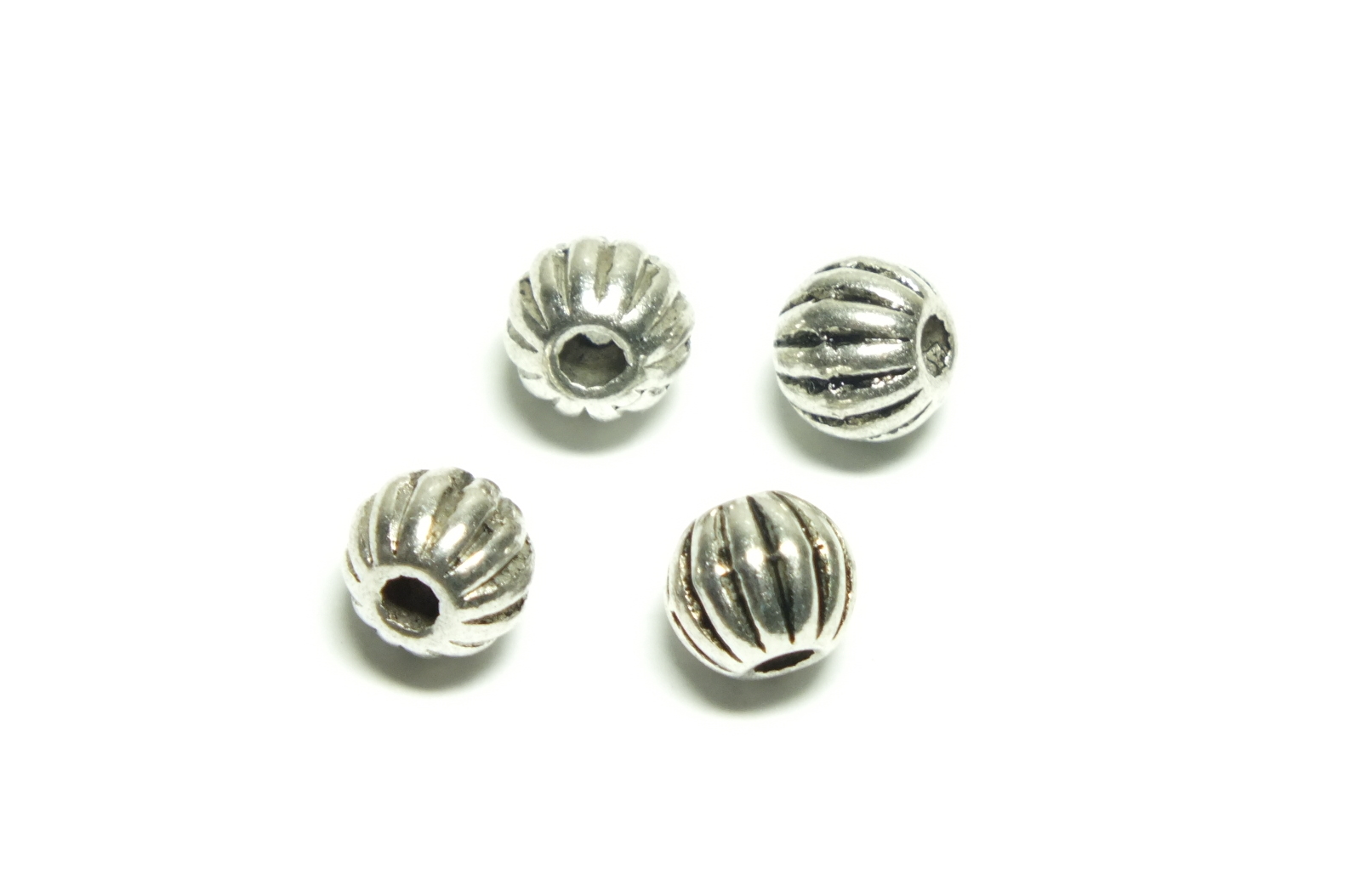 Tibetan Style Silver Round Bead 6mm