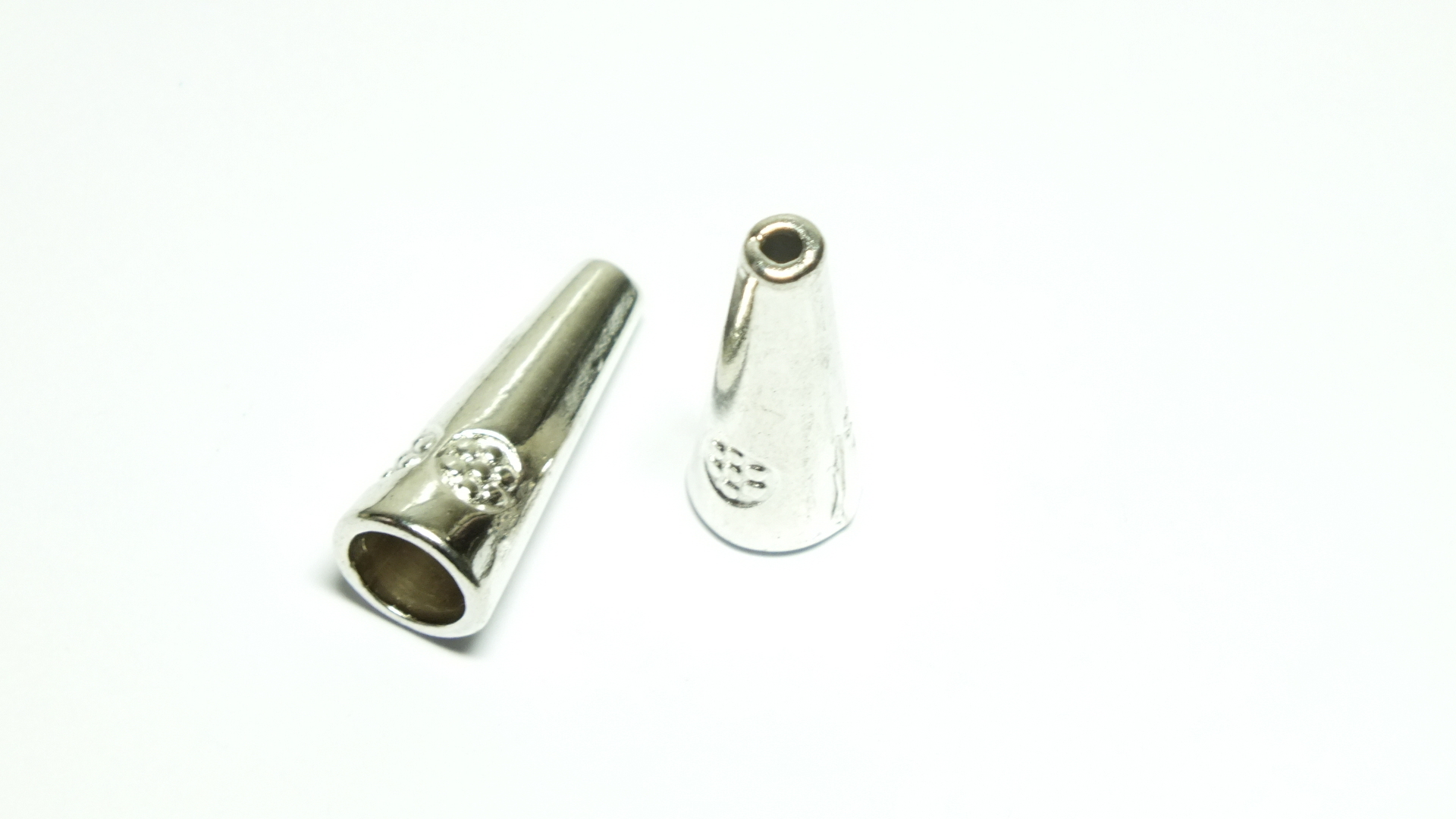 Tibetan Style Silver Bead Cone 21x8mm